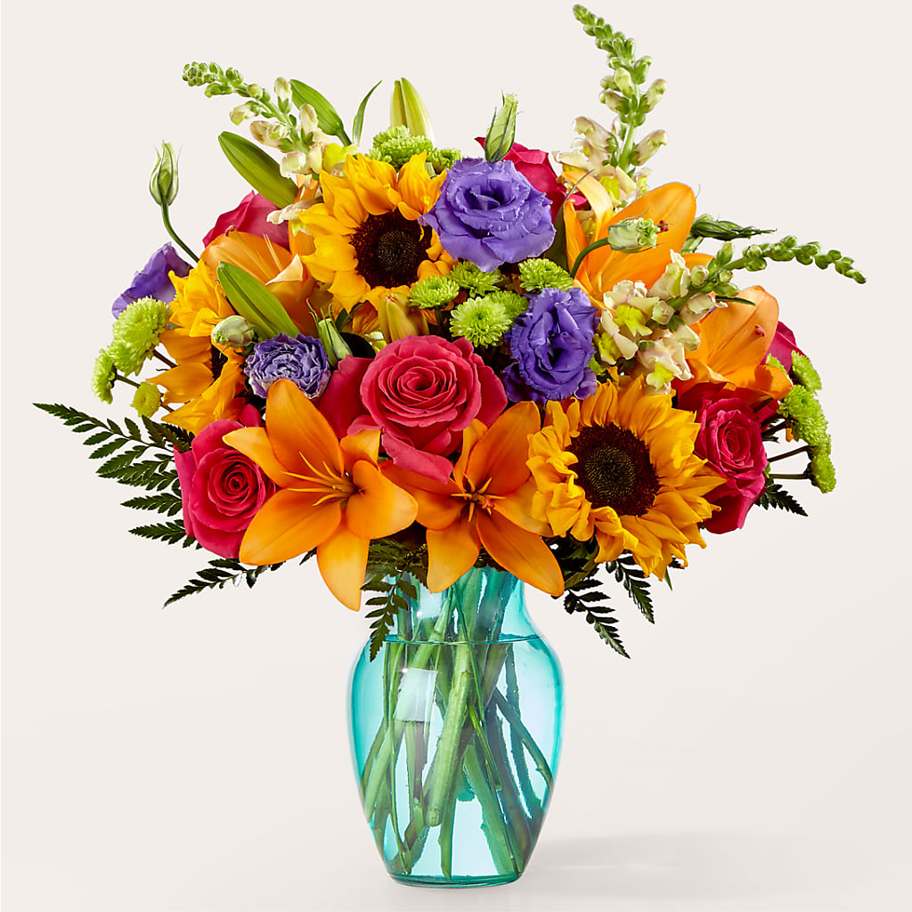 Double Rainbow Bouquet – Discountflowershop.com, Tontitown AR