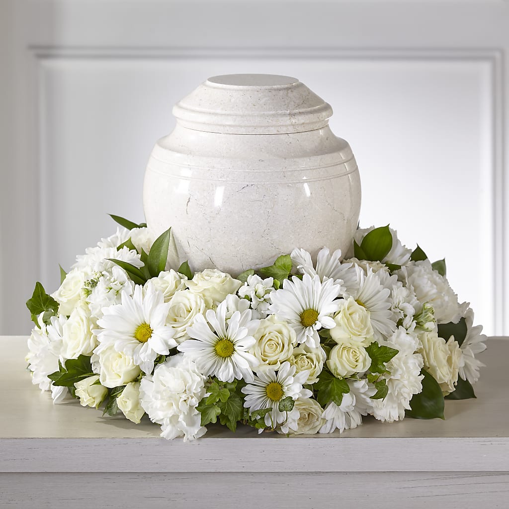 Ivory Gardens Cremation Adornment – Discountflowershop.com, Tontitown AR
