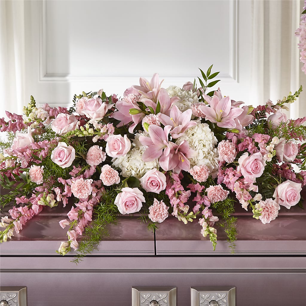 Life & Remembrance Casket Spray – Discountflowershop.com, Tontitown AR