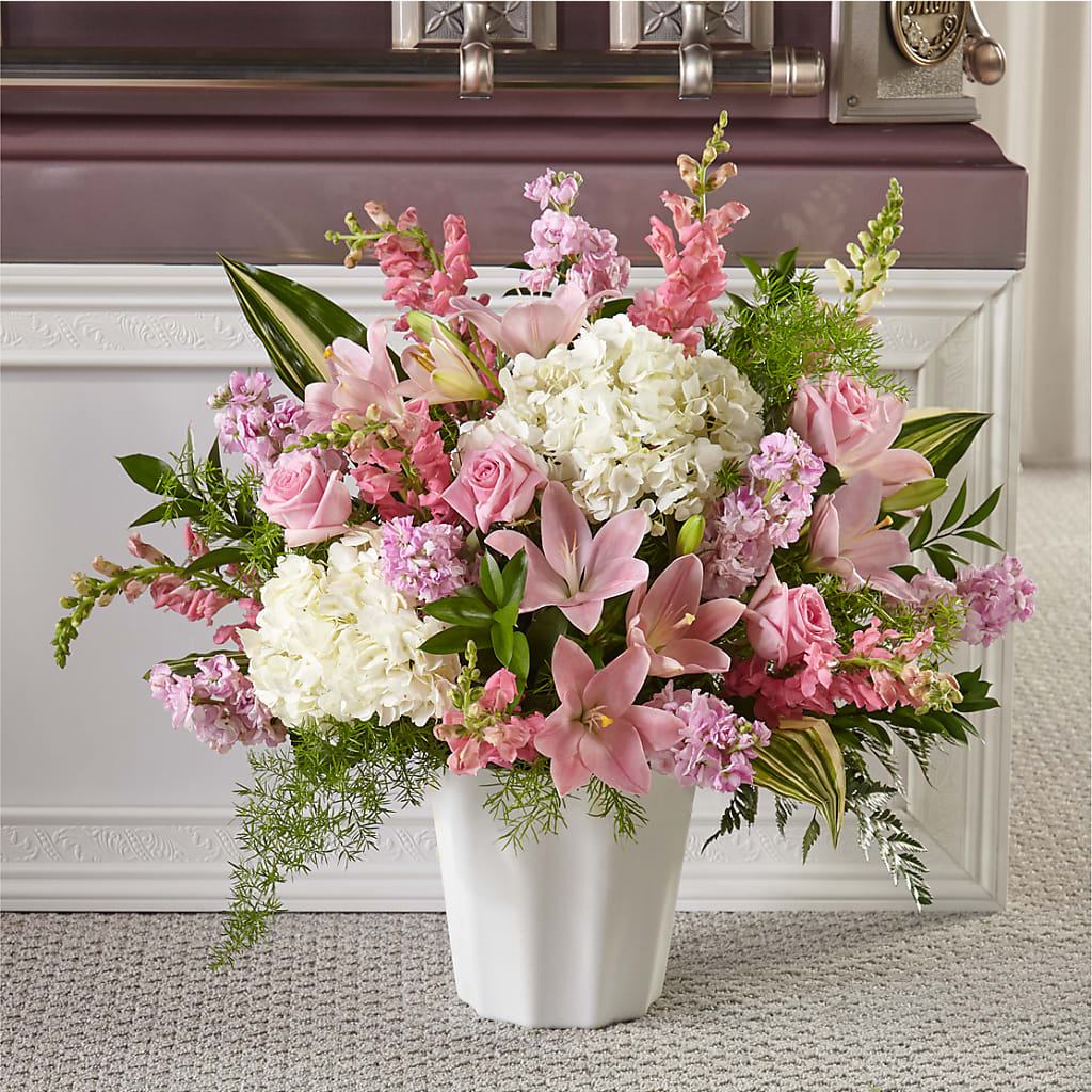Simply Serene Floor Basket – Discountflowershop.com, Tontitown AR