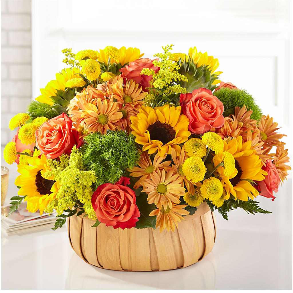 Harvest Sunflower Basket – Discountflowershop.com, Tontitown AR