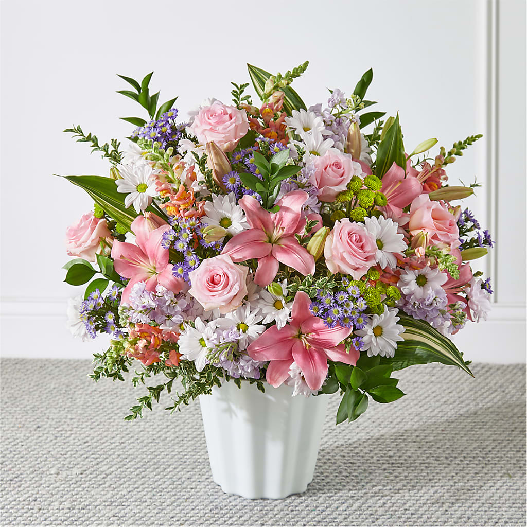 Abundant Compassion Floor Basket – Discountflowershop.com, Tontitown AR