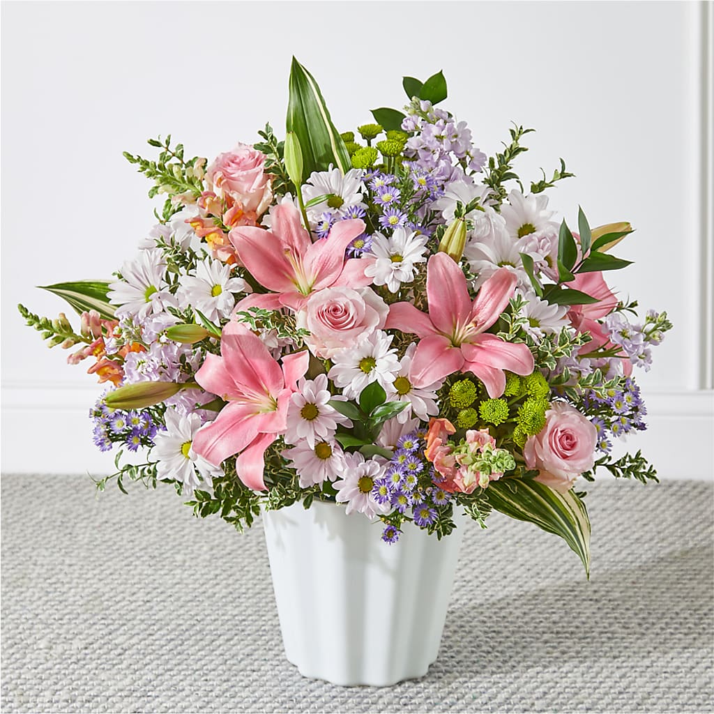 Abundant Compassion Floor Basket – Discountflowershop.com, Tontitown AR