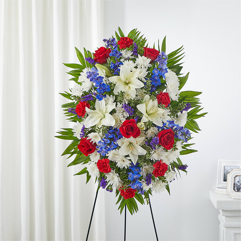 Cherished Service Standing Spray – Discountflowershop.com, Tontitown AR