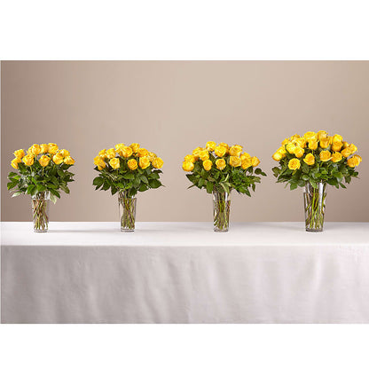 Long Stem Yellow Rose Bouquet –  Discountflowershop.com, Tontitown AR