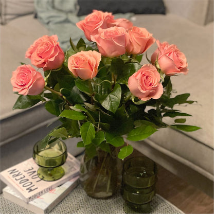 Long Stem Pink Rose Bouquet –  Discountflowershop.com, Tontitown AR
