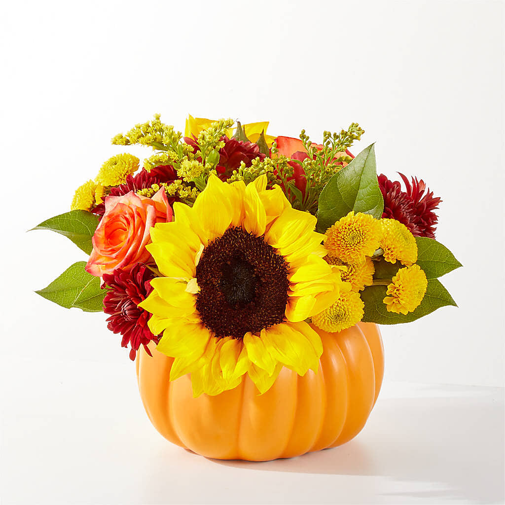 Golden Gourd Pumpkin Bouquet –  Discountflowershop.com, Tontitown AR