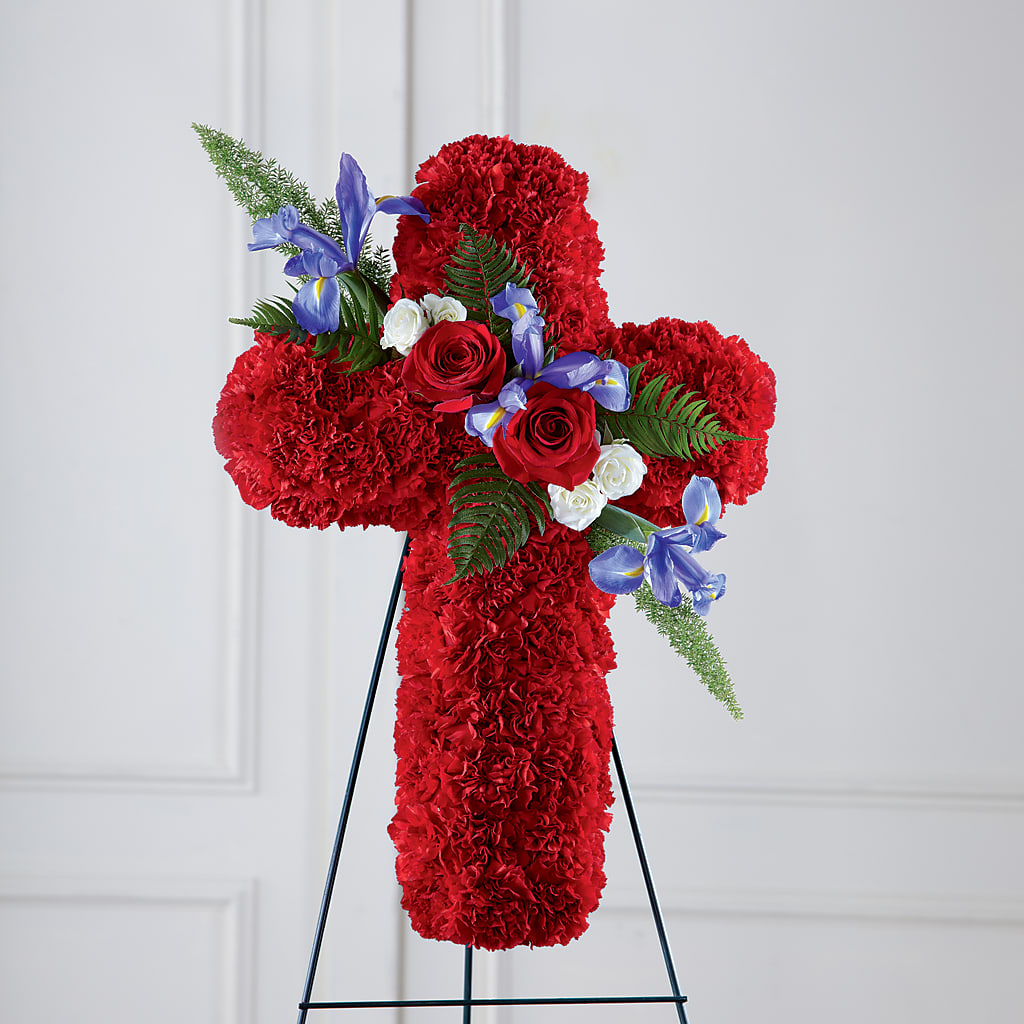 Faithful Hero Floral Cross –  Discountflowershop.com, Tontitown AR