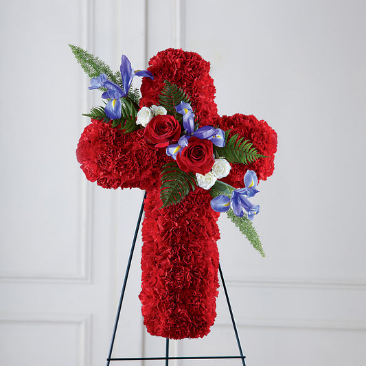 Faithful Hero Floral Cross –  Discountflowershop.com, Tontitown AR