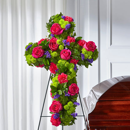 Tribute Rose Floral Cross –  Discountflowershop.com, Tontitown AR