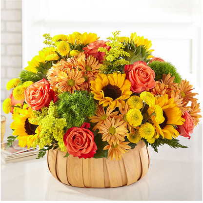 Harvest Sunflower Basket –  Discountflowershop.com, Tontitown AR