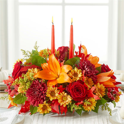 Autumn's Embrace Centerpiece –  Discountflowershop.com, Tontitown AR