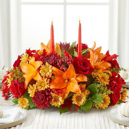 Autumn's Embrace Centerpiece –  Discountflowershop.com, Tontitown AR