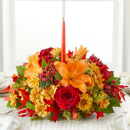 Autumn's Embrace Centerpiece –  Discountflowershop.com, Tontitown AR